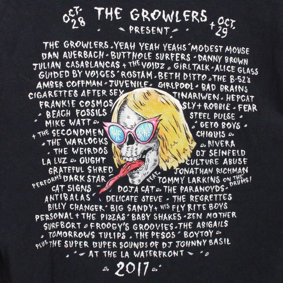 Vintage The Growlers Tank Top Shirt Men Black Sleeveless Line Up 2017 Festival L - Picture 7 of 9